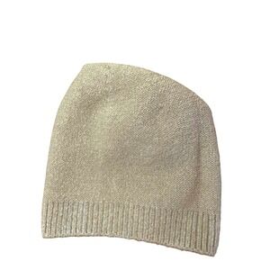 LOOK Cashmere Wool Beanie Hat Taupe One Size Knit Winter Warm Soft